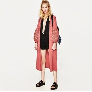 Zara bell sleeve kimono cover up , dress size Small